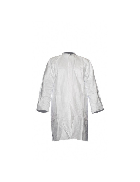 Camice protettivo da lavoro in Tyvek bianco con bottoni INDUTEX mod.PRO-TECH