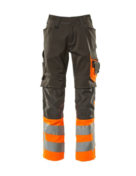 Pantalone da lavoro alta visibilita' classe 1 con ginocchiere  MASCOT mod. 15679-860 LEEDS.