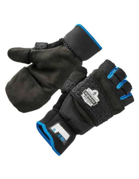 Guanti da lavoro termici invernalu con manopola in pile ERGODYNE mod. 816 FLIP- TOP.