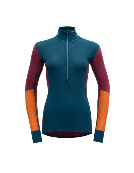 Maglia lana merino mezza cerniera per donna DEVOLD mod. GO 151 243 B WOOL MESH 190 ZIP NECK WOMEN.