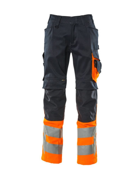 Pantalone da lavoro alta visibilita' classe 1 con ginocchiere  MASCOT mod. 15679-860 LEEDS.
