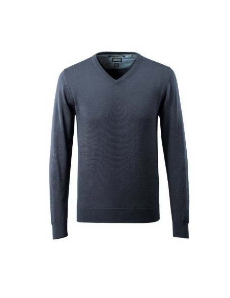 Maglione da lavoro collo a V e maniche a coste MASCOT mod. 50635-989 50% lana merino