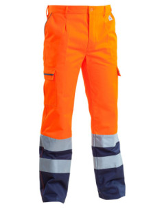 Pantalone estivo alta visibilitö catarifrangente arancio GRUPPO P&P 2