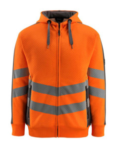 Felpa da lavoro con cerniera e cappuccio alta visibilita' classe 2/3 MASCOT mod. CORBY 2