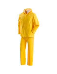 Completo giacca-pantalone da lavoro in pvc spalmato giallo NW NERI mod. PLUVIO