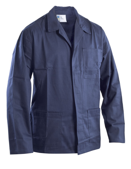 Giacca da lavoro 100% cotone blu/bianco GRUPPO P&P
