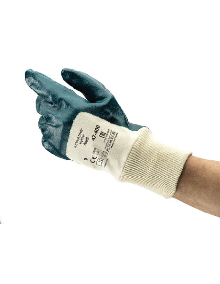 Guanti da lavoro a filo continuo rivestiti a 3/4 in nitrile ANSELL mod. 47-400 HYLITE