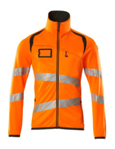 Felpa da lavoro con cerniera e cappuccio alta visibilita' classe 2/3 MASCOT mod. 19103-315. 2