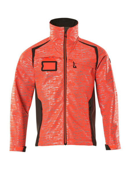 Giacca softshell da lavoro con cerniera con dettagli fluorescentei MASCOT mod. 19202-291